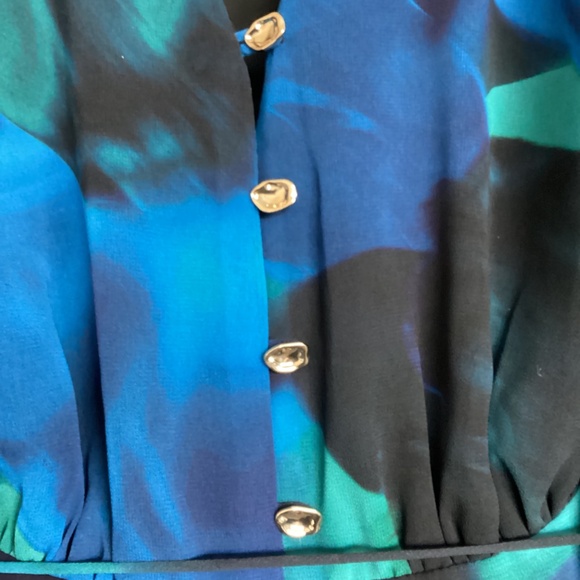 Ever New Tamara Abstract Print Long Sleeve Asymmetric Minidress, size 6 - Picture 7 of 14